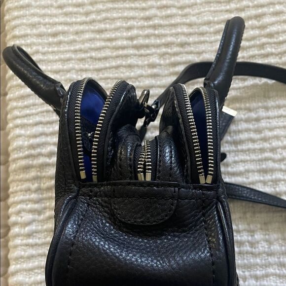 Cole Haan Black Pebbled Leather Satchel/Crossbody - Picture 12 of 14